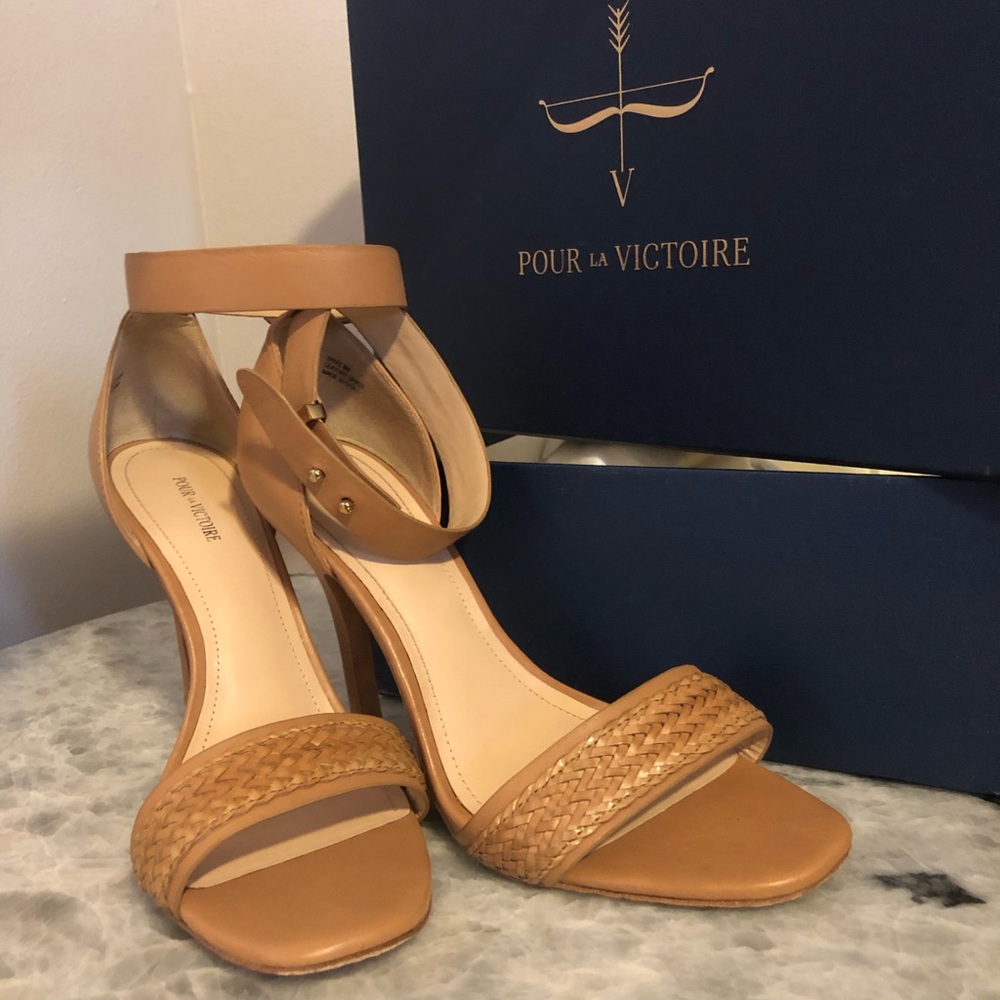 Pour La Victoire YaYa Braided Sandals Cigar Color